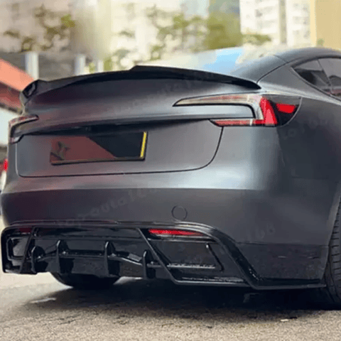 ABS Spoiler Rear Door Tail Trunk Wing Carbon Fiber Look For Tesla Model 3/Y 2017