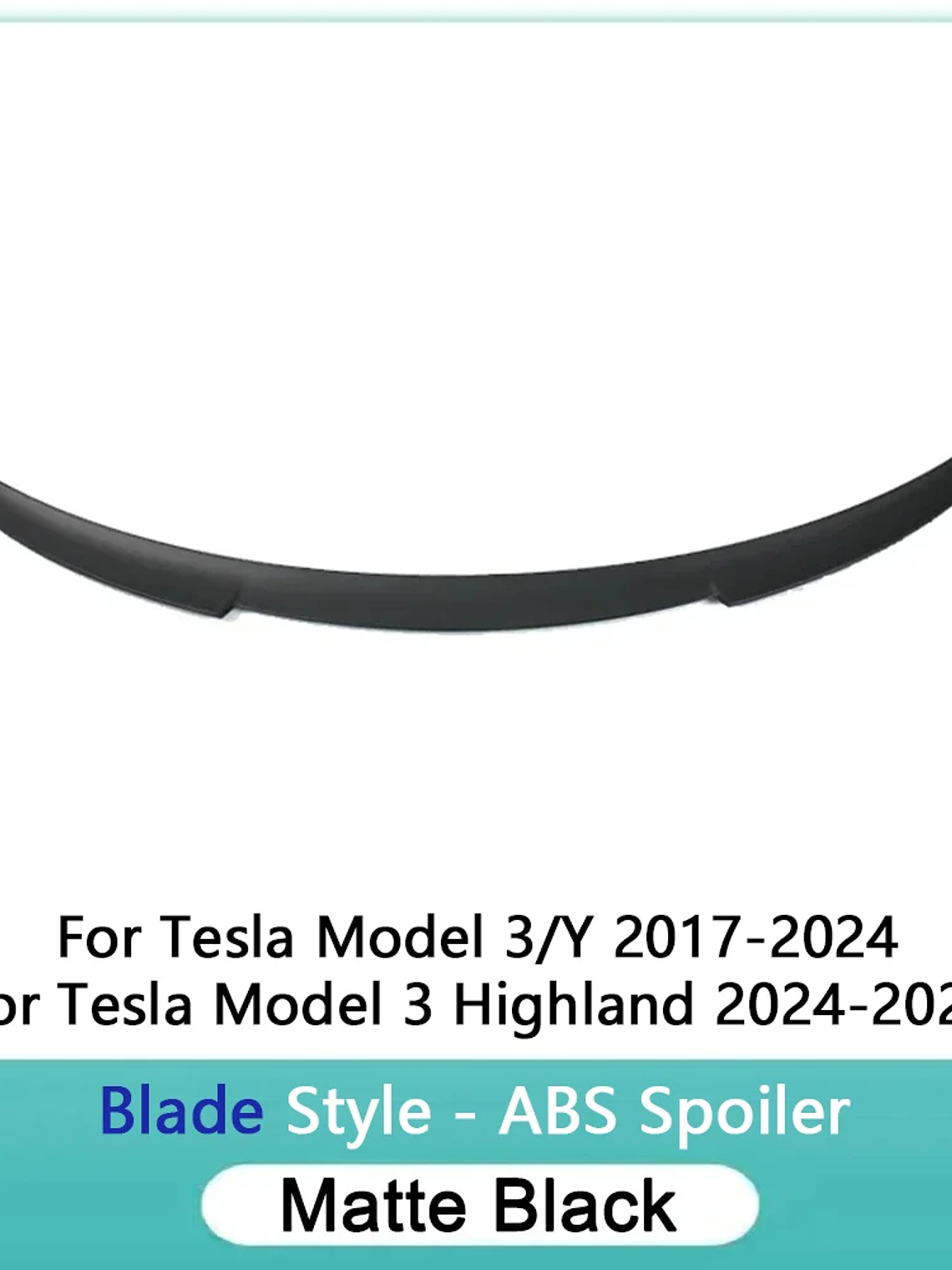ABS Spoiler Rear Door Tail Trunk Wing Carbon Fiber Look For Tesla Model 3/Y 2017 7