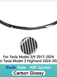 ABS Spoiler Rear Door Tail Trunk Wing Carbon Fiber Look For Tesla Model 3/Y 2017 - thumbnail 8