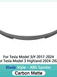 ABS Spoiler Rear Door Tail Trunk Wing Carbon Fiber Look For Tesla Model 3/Y 2017 - thumbnail 9