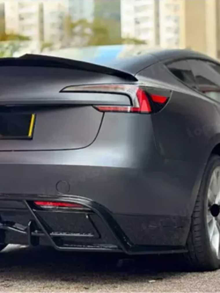 ABS Spoiler Rear Door Tail Trunk Wing Carbon Fiber Look For Tesla Model 3/Y 2017 11