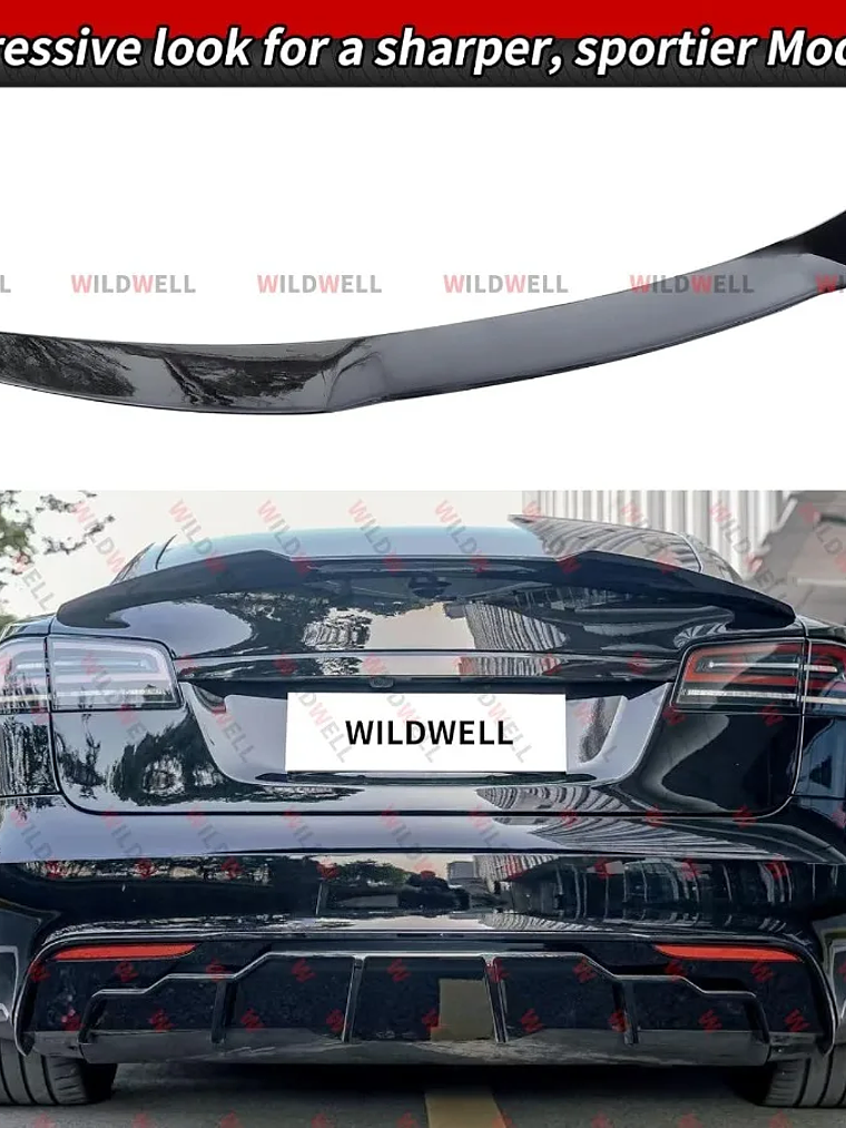 Rear Spoiler Compatible with 2012-2025 Tesla Model S Spoiler Wing  7