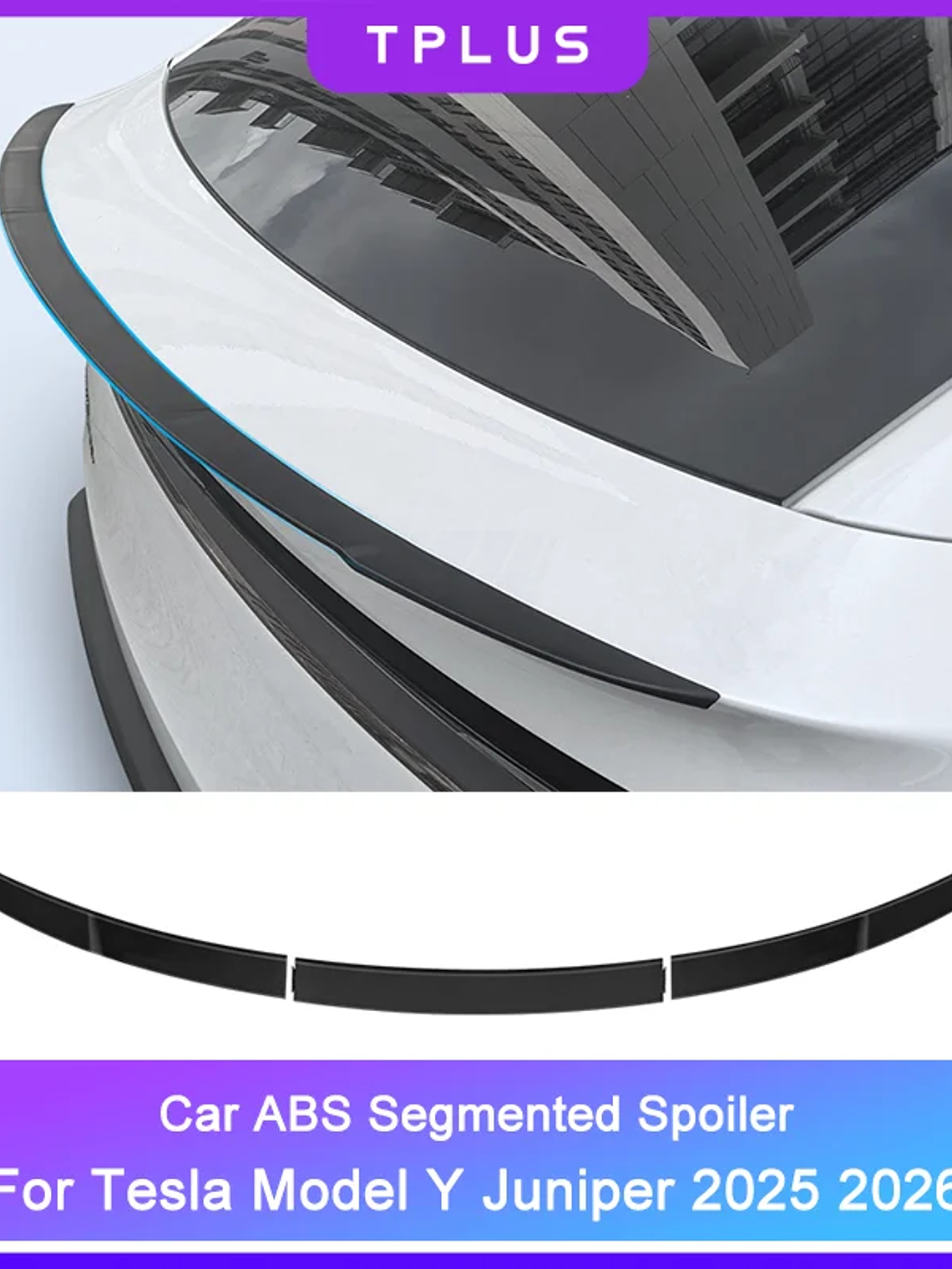 Tesla Model Y Juniper Spoiler Segmented ABS Spoilers Black 2