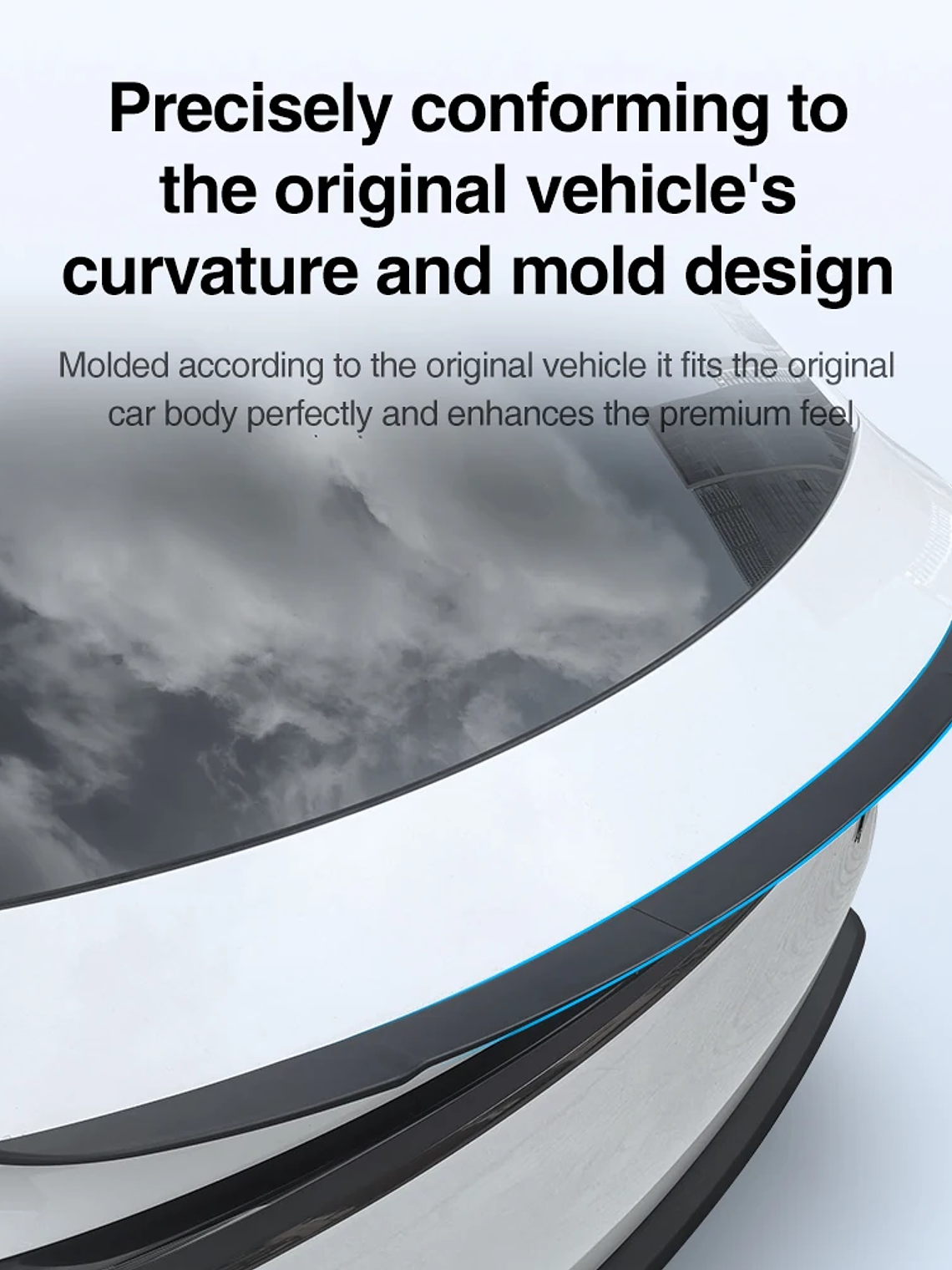 Tesla Model Y Juniper Spoiler Segmented ABS Spoilers Black 4