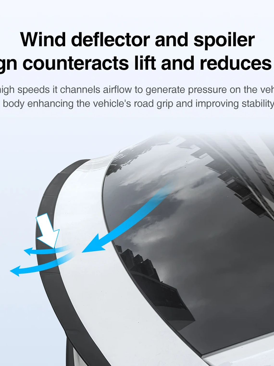 Tesla Model Y Juniper Spoiler Segmented ABS Spoilers Black 5