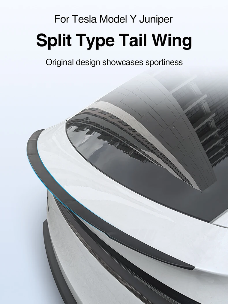 Tesla Model Y Juniper Spoiler Segmented ABS Spoilers Black 9