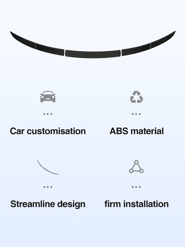 Tesla Model Y Juniper Spoiler Segmented ABS Spoilers Black 10