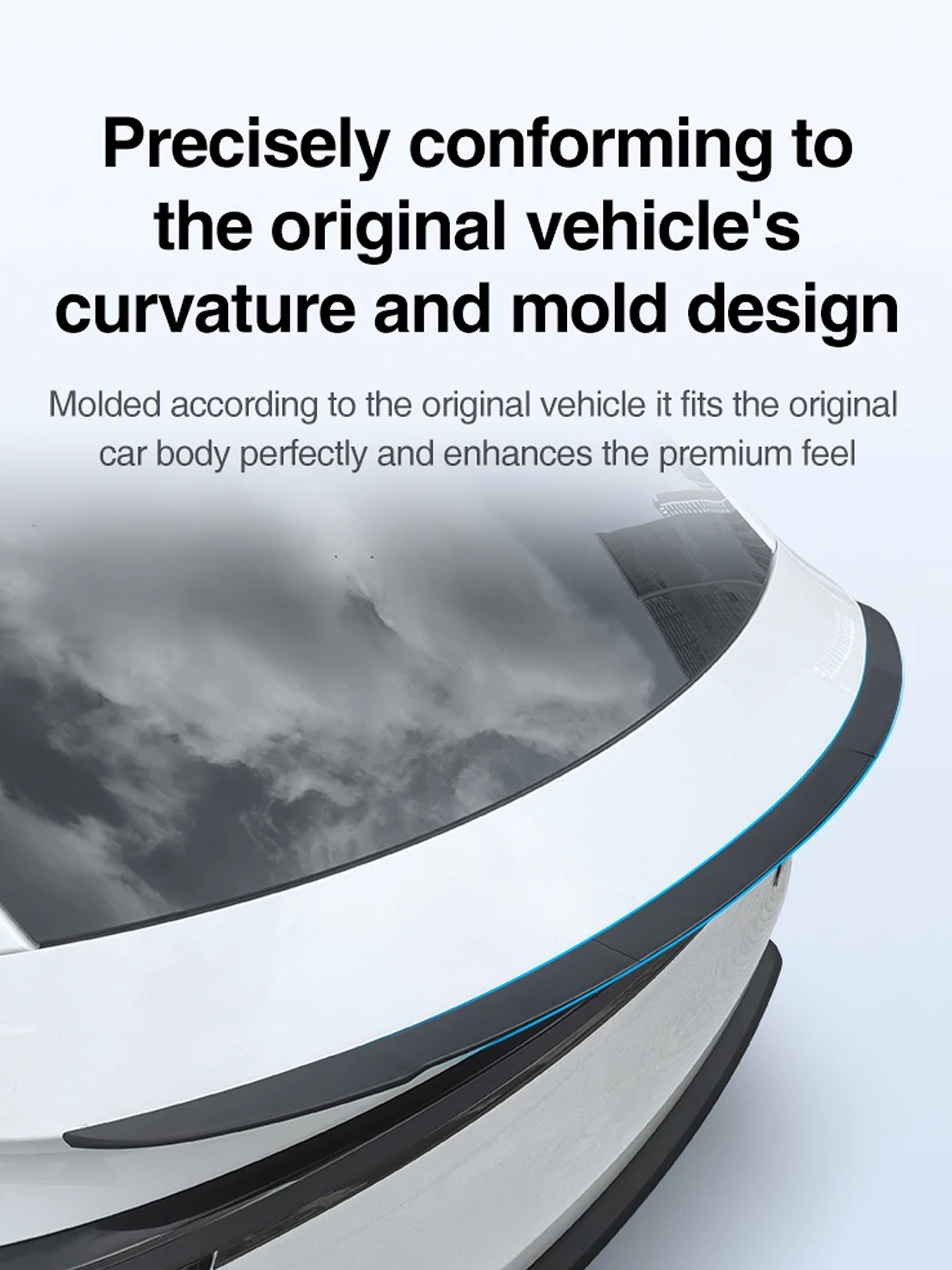 Tesla Model Y Juniper Spoiler Segmented ABS Spoilers Black 12