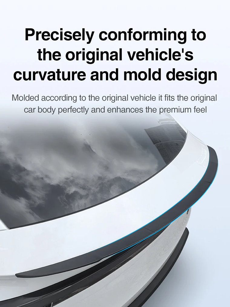 Tesla Model Y Juniper Spoiler Segmented ABS Spoilers Black 12