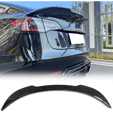 Tesla Model 3 Gloss Black ABS Plastic Performance Style Rear Tail Spoiler