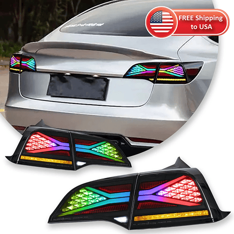 TYPY Car Lights For Tesla Model 3/Y RGB 2019-2022 Taillight LEDs