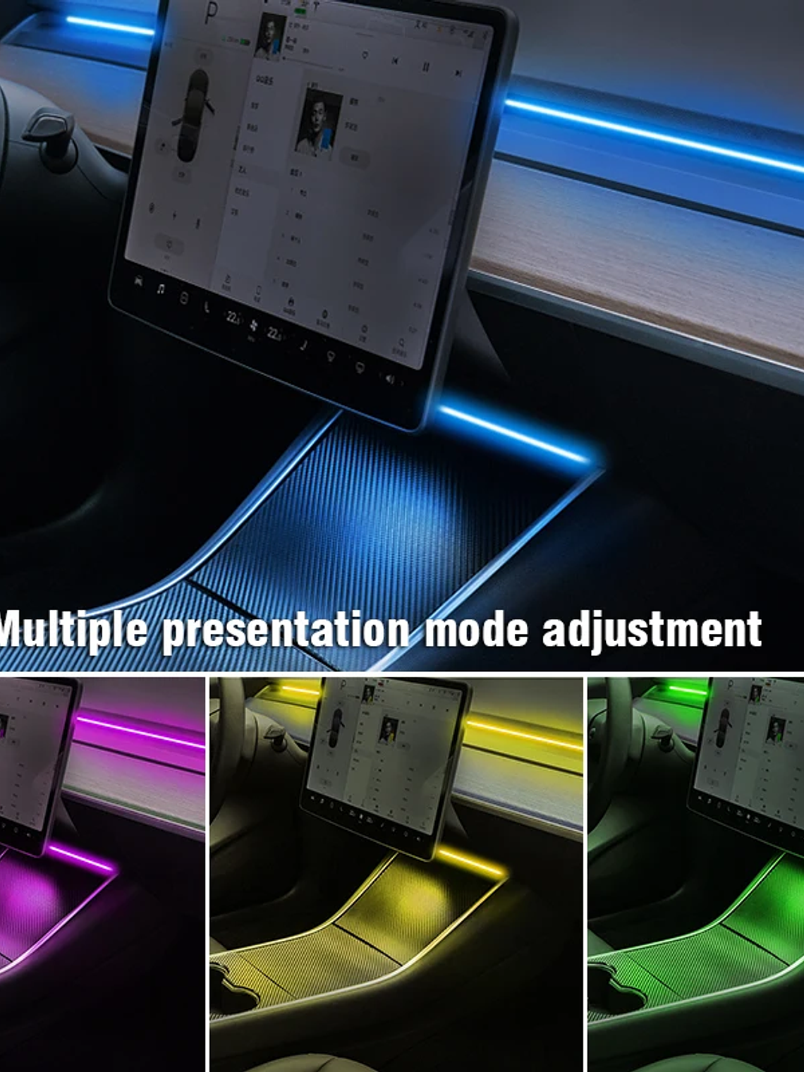 Tesla Model 3 Model Y 2021-2023 LED Atmosphere LED Lights Strip 3