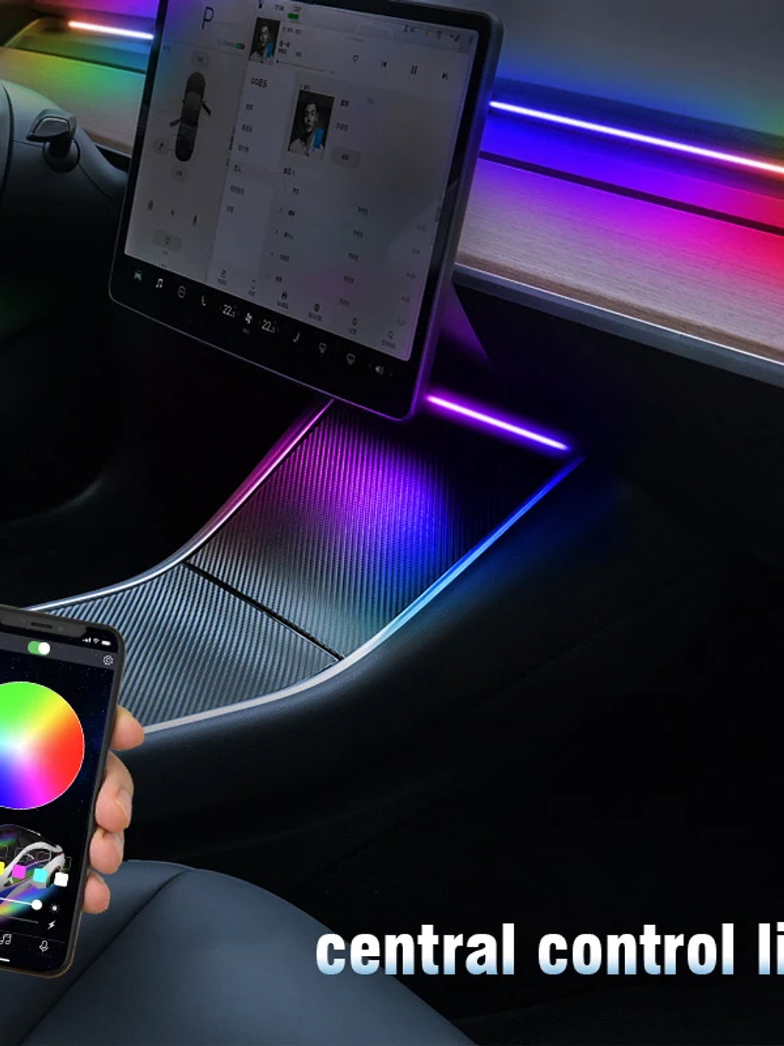 Tesla Model 3 Model Y 2021-2023 LED Atmosphere LED Lights Strip 9