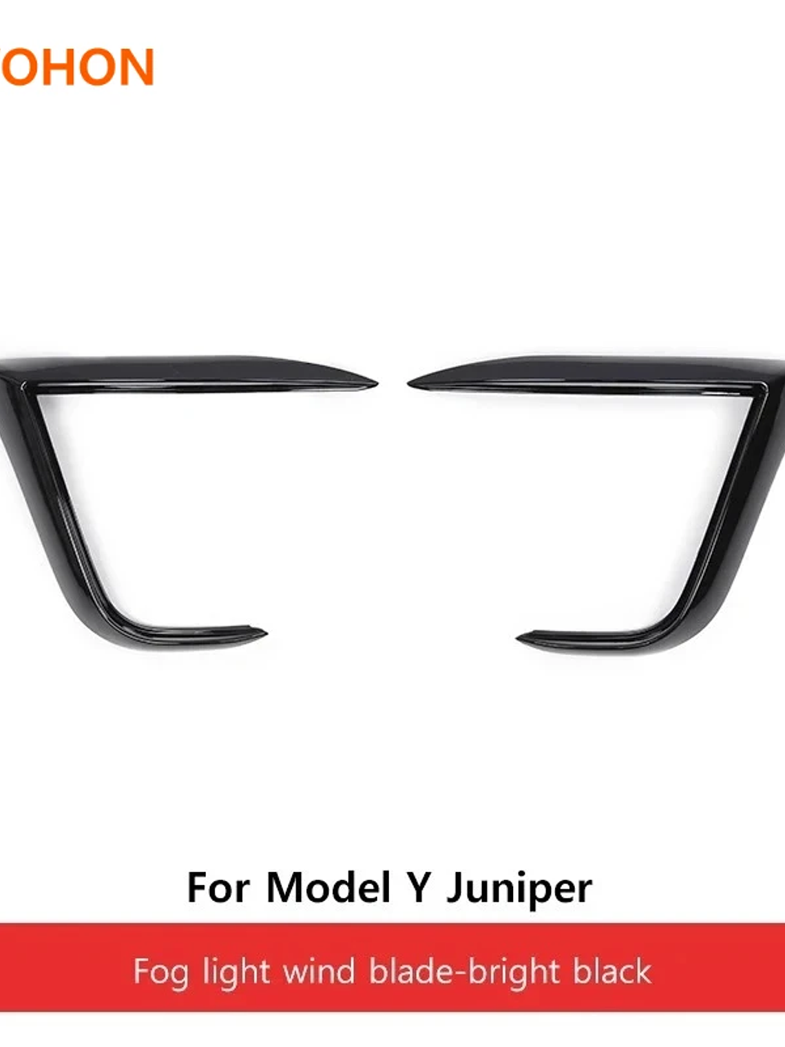 Front Lip Fog Light Wind Blade for Tesla Model Y Juniper 2025 2026 7