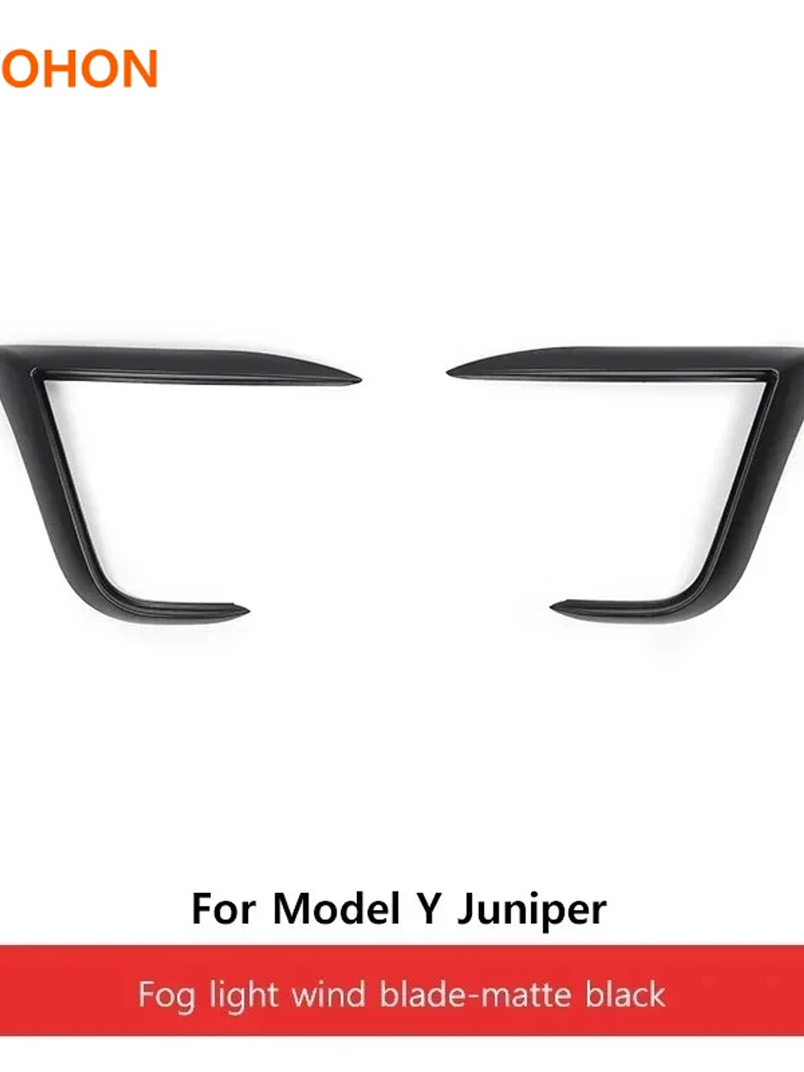 Front Lip Fog Light Wind Blade for Tesla Model Y Juniper 2025 2026 8