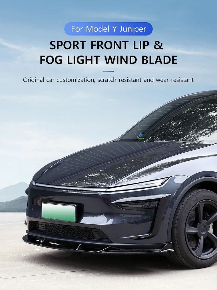 Front Lip Fog Light Wind Blade for Tesla Model Y Juniper 2025 2026 11
