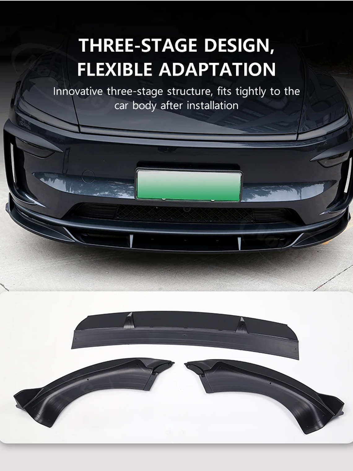 Front Lip Fog Light Wind Blade for Tesla Model Y Juniper 2025 2026 13