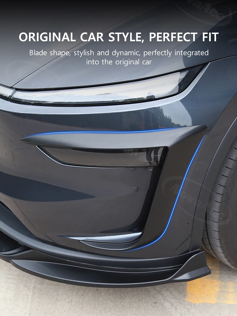 Front Lip Fog Light Wind Blade for Tesla Model Y Juniper 2025 2026 19