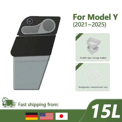 Tesla Model Y & Highland 16L Car Fridge, Portable Compressor Freezer 