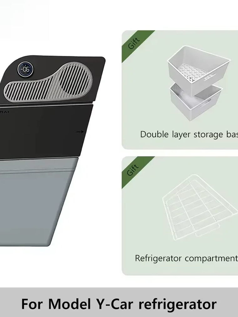 Tesla Model Y & Highland 16L Car Fridge, Portable Compressor Freezer  7