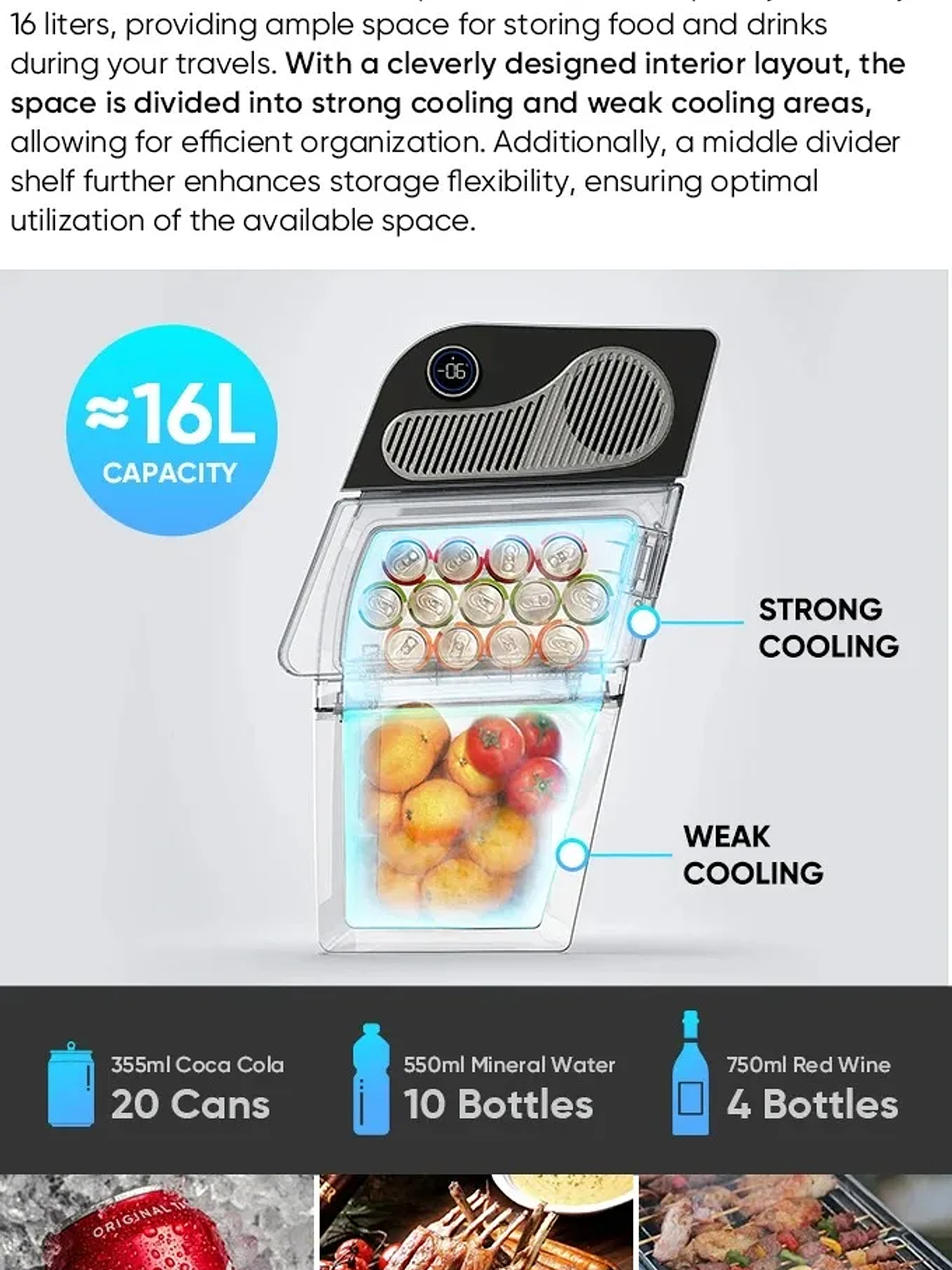 Tesla Model Y & Highland 16L Car Fridge, Portable Compressor Freezer  9