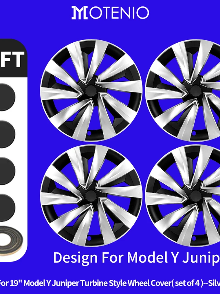 4PCS Wheel Cover for Tesla Model Y Juniper 2025-2026 19 Inch 8