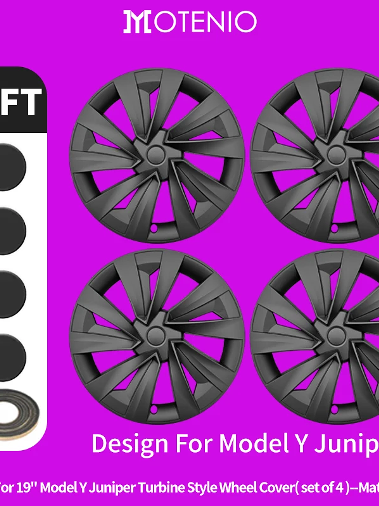 4PCS Wheel Cover for Tesla Model Y Juniper 2025-2026 19 Inch 9