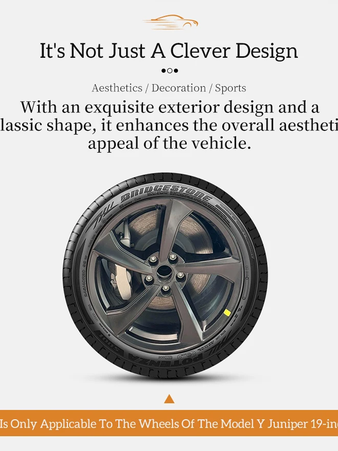 4PCS Wheel Cover for Tesla Model Y Juniper 2025-2026 19 Inch 11