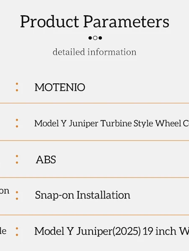 4PCS Wheel Cover for Tesla Model Y Juniper 2025-2026 19 Inch 13