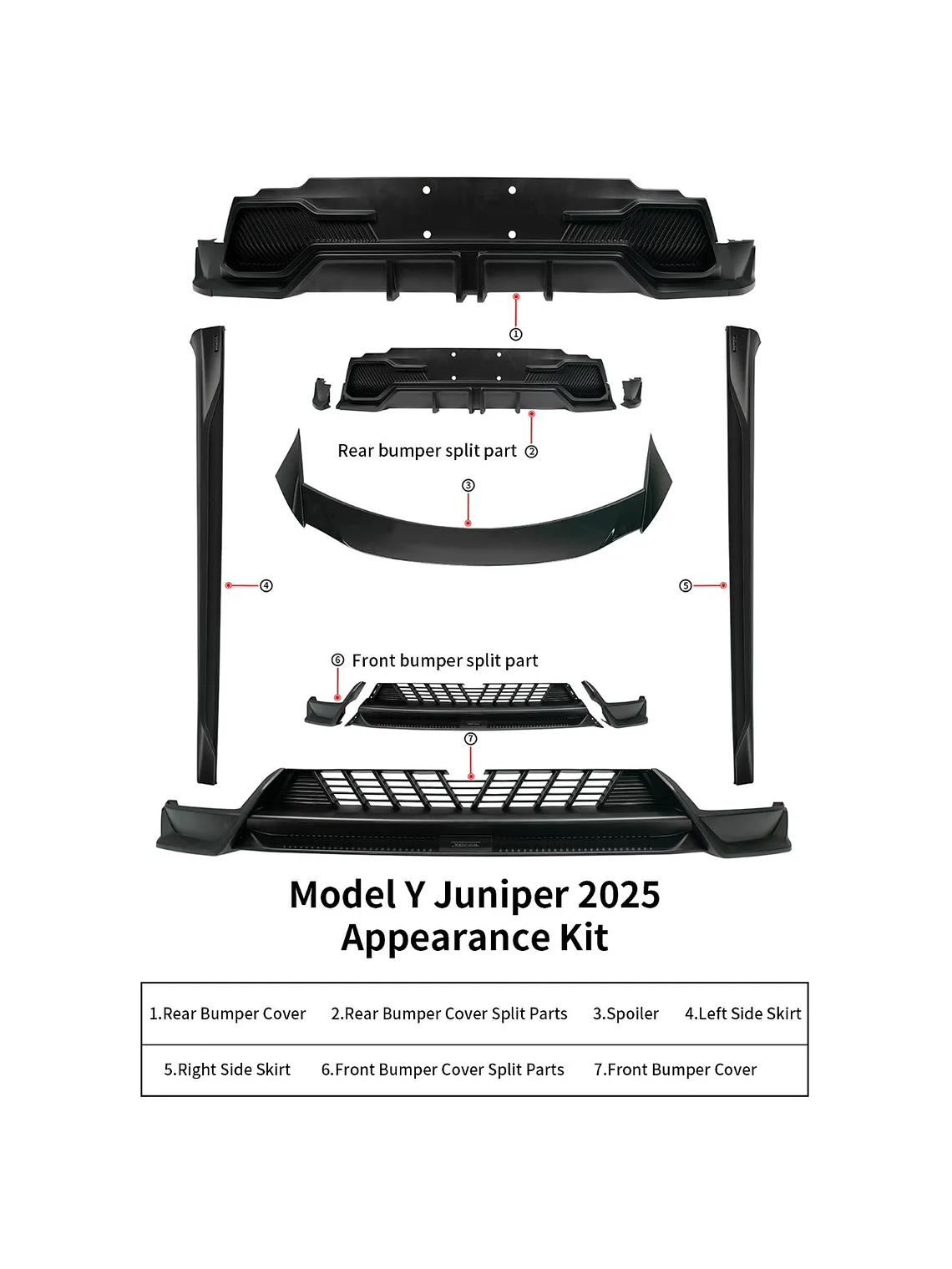 Yofer Body Kit for Tesla Model Y 2025 Juniper 7