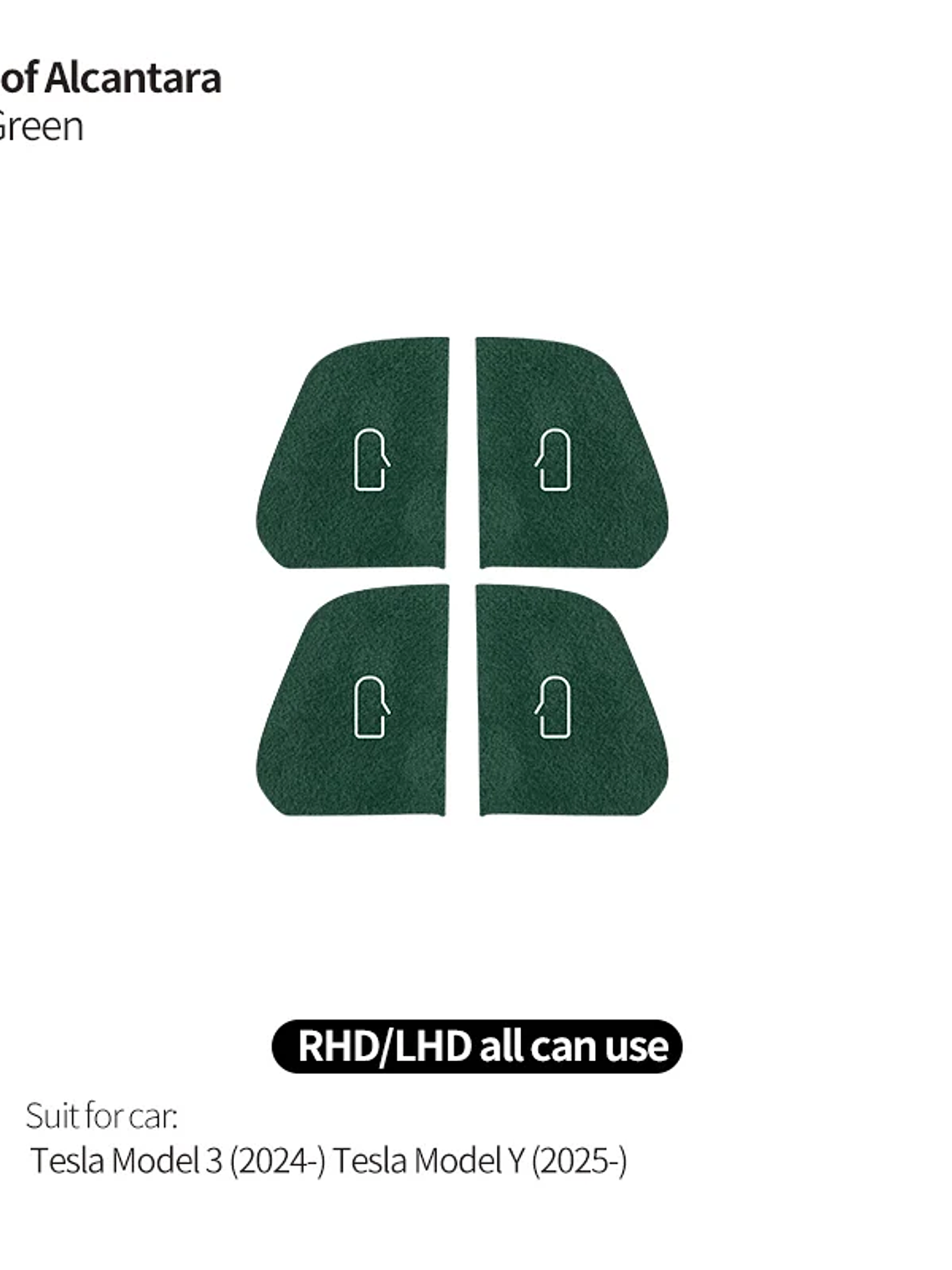 Top Suede For Tesla Model 3 (2024-) Model Y(2025-) 10