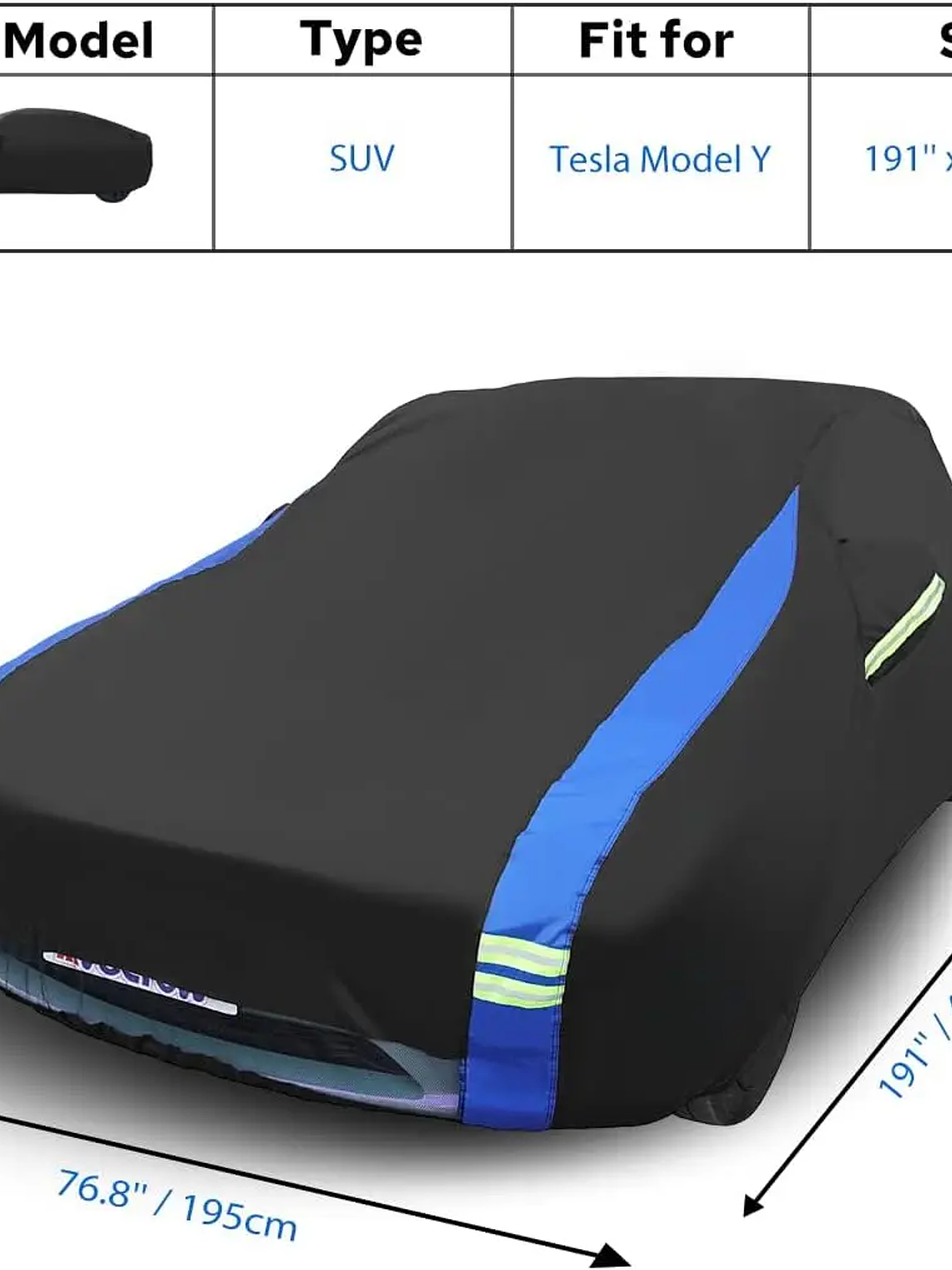 Custom Fit Tesla Model Y Car Cover with Charging Port 3