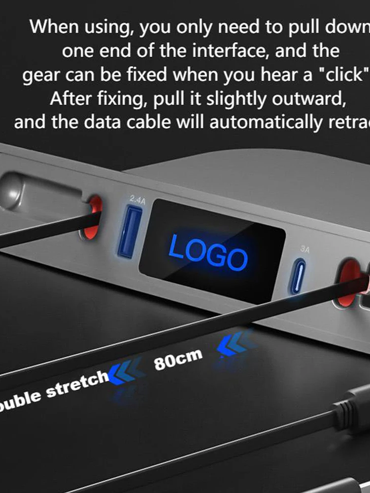 Tesla Model 3 Y Docking Station 27W Quick Charger USB LED Shunt Hub 16