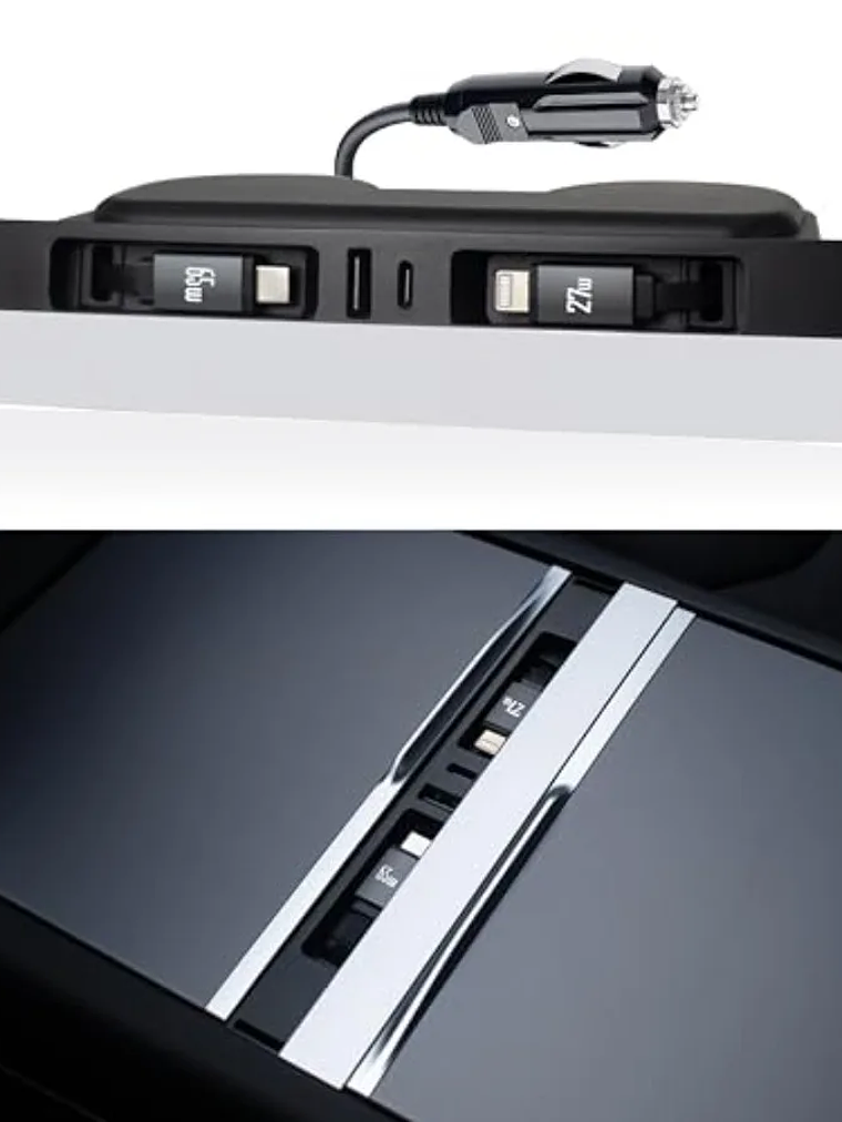 USB Hub Charger for Tesla Center Console with Fast Charging 1