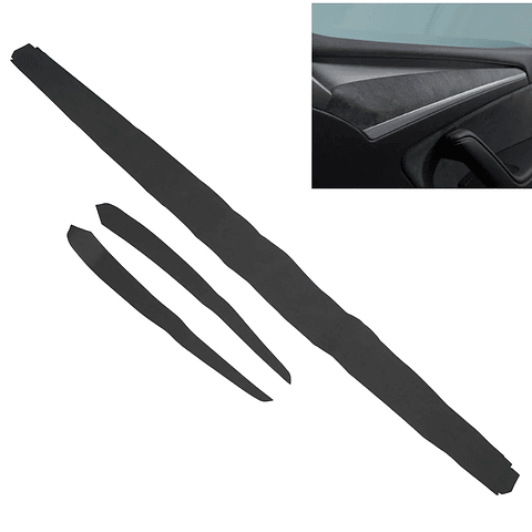 Interior Door Panel Molding Trim Soft Suede for Tesla