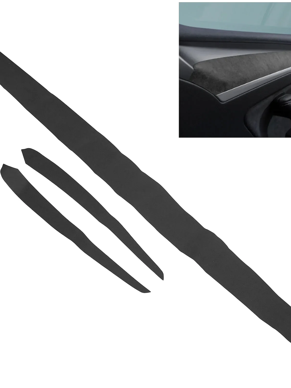 Interior Door Panel Molding Trim Soft Suede for Tesla 2