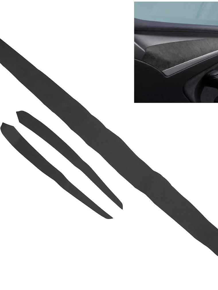 Interior Door Panel Molding Trim Soft Suede for Tesla 2