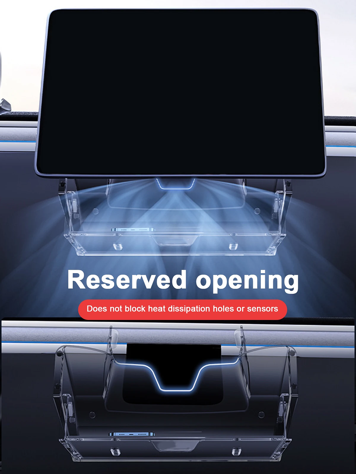 Magnetic Center Console Organizer Tray for Tesla  11