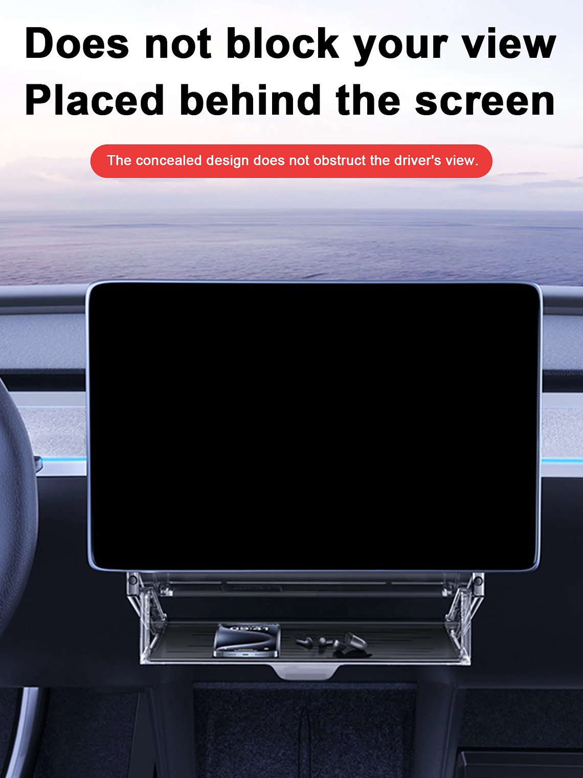 Magnetic Center Console Organizer Tray for Tesla  14