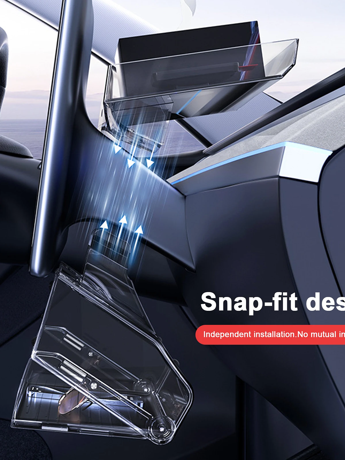 Magnetic Center Console Organizer Tray for Tesla  16