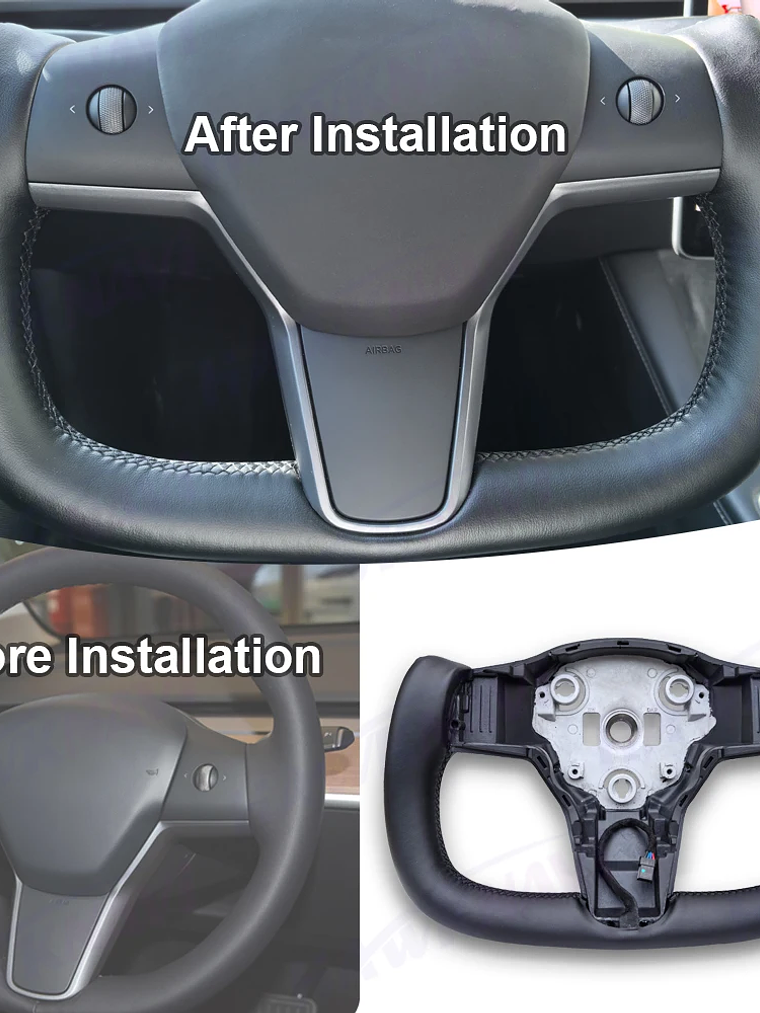 Yoke Steering Wheel for Tesla Model 3 Model Y 2017-2023  3