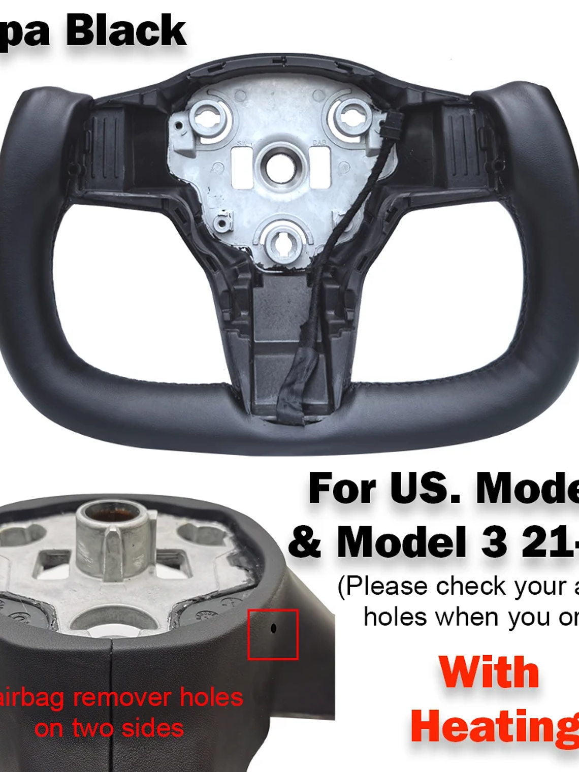Yoke Steering Wheel for Tesla Model 3 Model Y 2017-2023  7