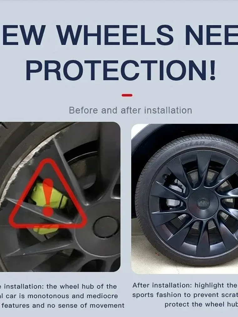 21 Inch Wheel Rim Guard for Tesla Model Y 2024-2021  6