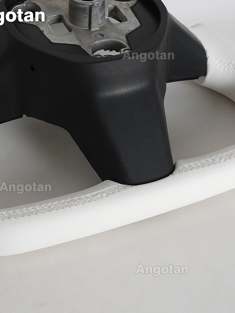 Full Leather Heated Yoke Steering Wheel for Tesla 8