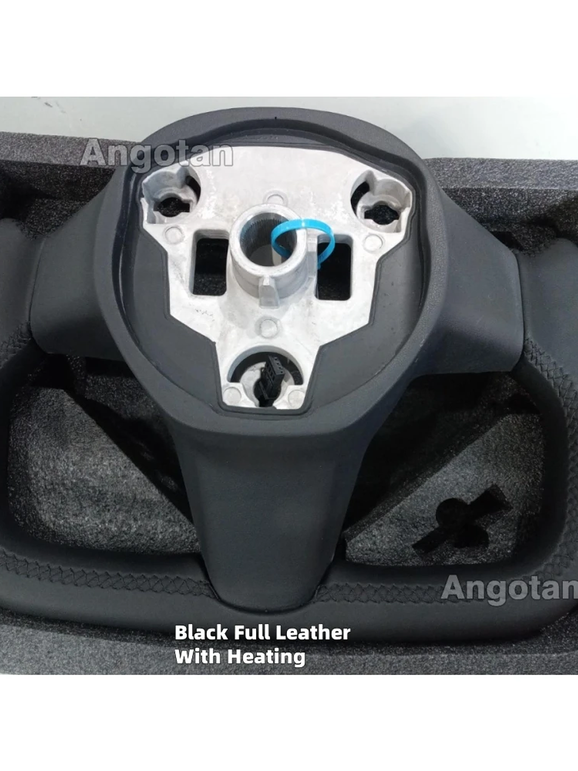 Full Leather Heated Yoke Steering Wheel for Tesla 10