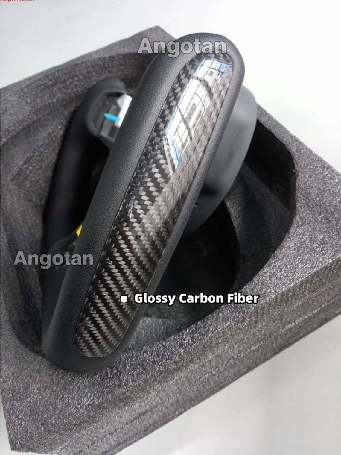 Full Leather Heated Yoke Steering Wheel for Tesla 12