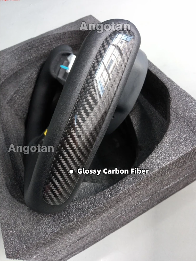 Full Leather Heated Yoke Steering Wheel for Tesla 12