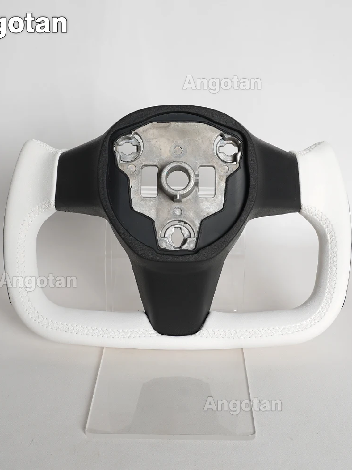 Full Leather Heated Yoke Steering Wheel for Tesla 20