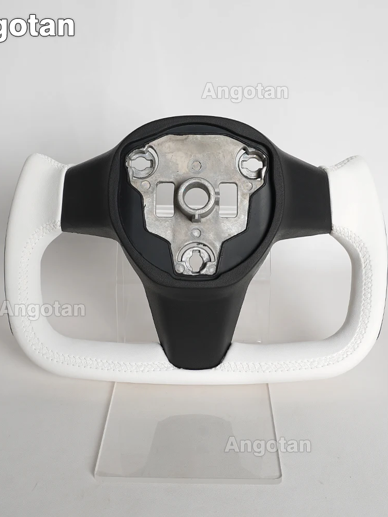 Full Leather Heated Yoke Steering Wheel for Tesla 20