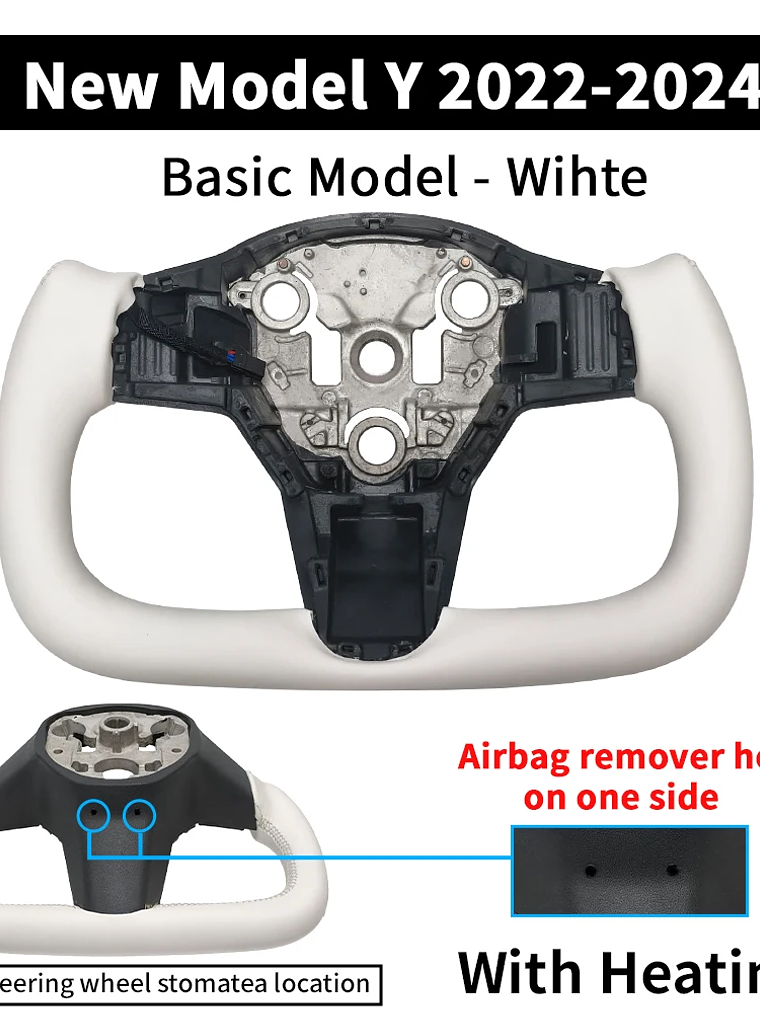 Customized New Yoke Steering Wheel For Tesla Model 3/Y 6